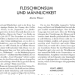 Essay in Aus Politik und Zeitgeschichte: »Fleischkonsum und Männlichkeit«