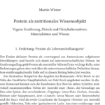 Buchbeitrag: »Protein als nutritionales Wissensobjekt. Vegane Ernährung, Fleisch und Fleischalternativen«