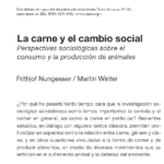 Traducción: »La carne y el cambio social. Perspectivas sociológicas sobre el consumo y la producción de animales«